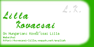 lilla kovacsai business card